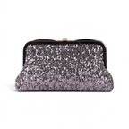 Bolsa de Festa Clutch Pouch Bicompartimento Prata Envelhecida