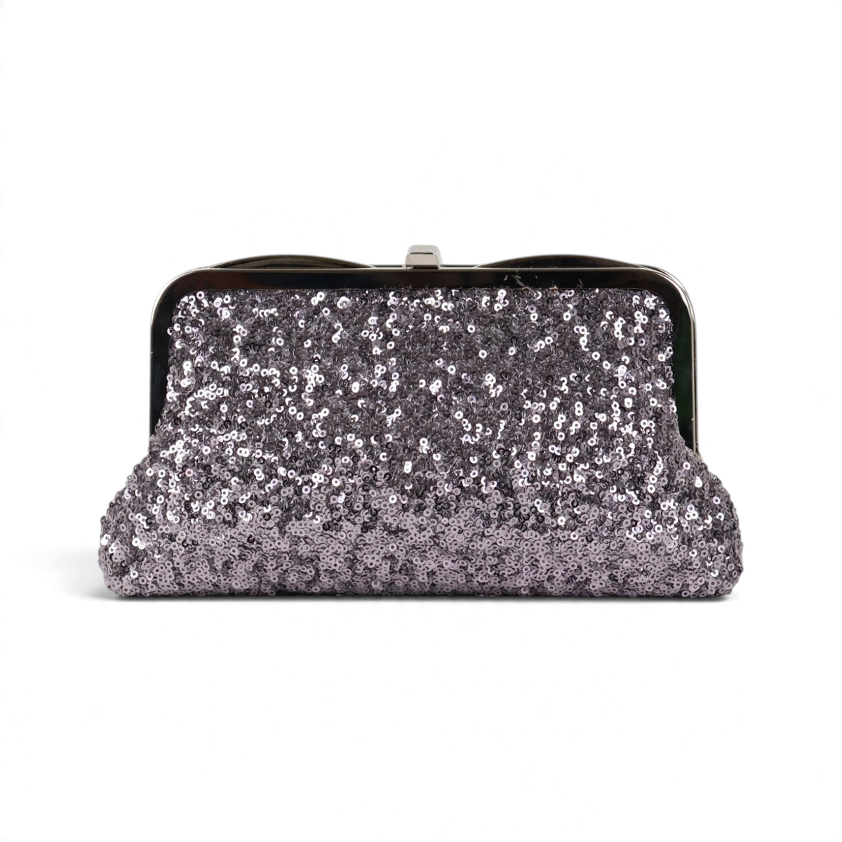 Bolsa de Festa Clutch Pouch Bicompartimento Prata Envelhecida