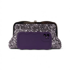 Bolsa de Festa Clutch Pouch Bicompartimento Prata Envelhecida