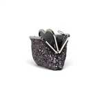 Bolsa de Festa Clutch Pouch Bicompartimento Prata Envelhecida