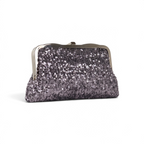 Bolsa de Festa Clutch Pouch Bicompartimento Prata Envelhecida