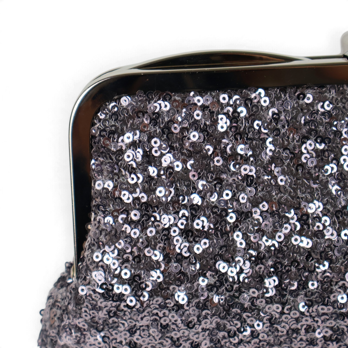 Bolsa de Festa Clutch Pouch Bicompartimento Prata Envelhecida