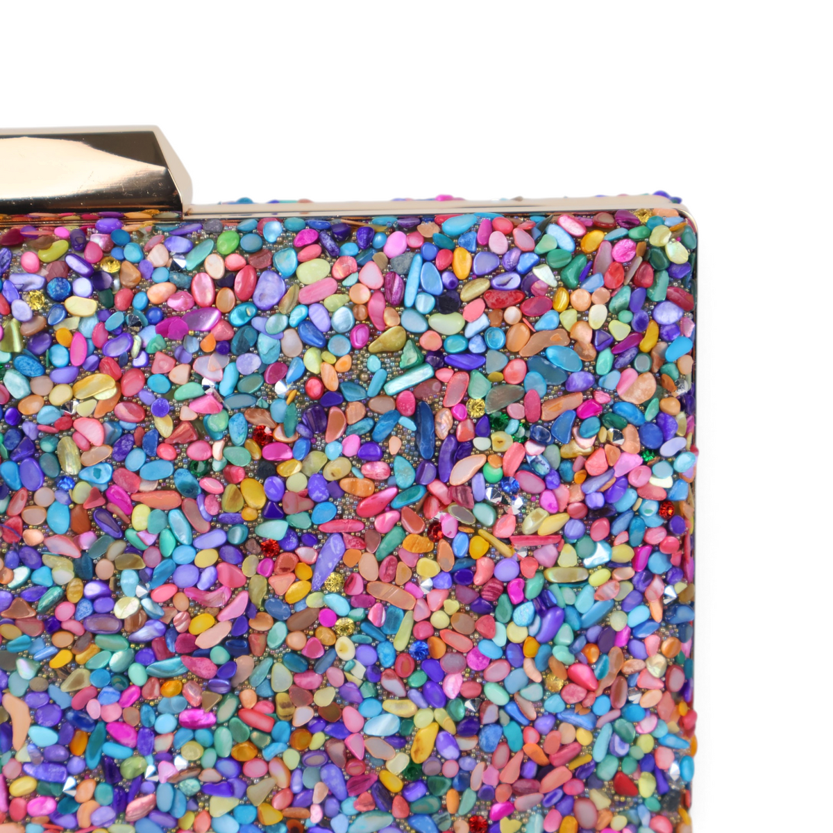 Bolsa Festa Clutch Pedraria Colorida