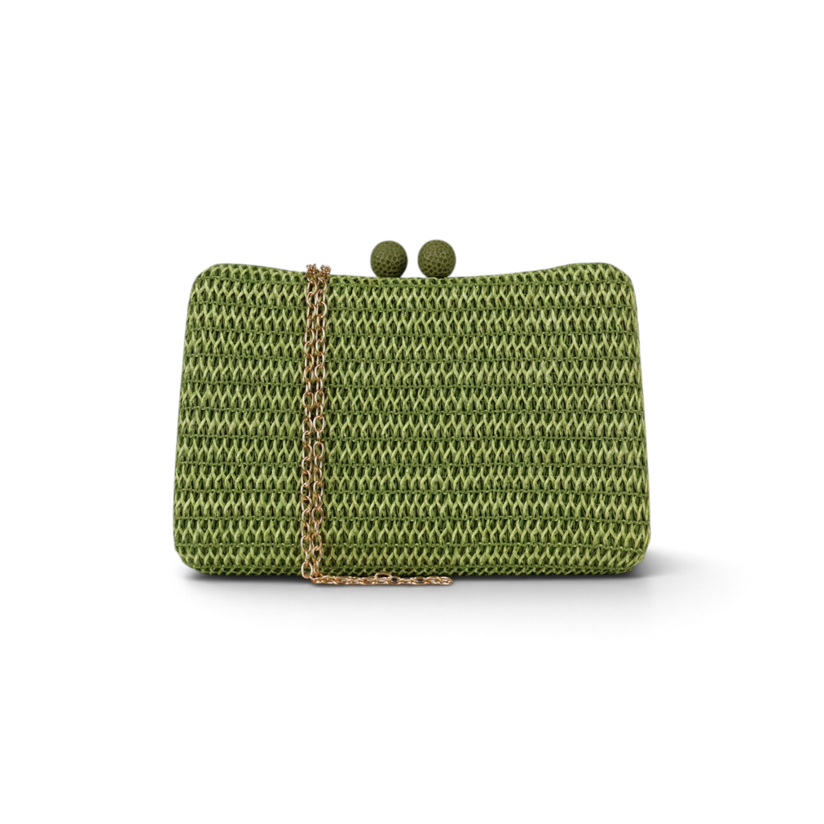 Bolsa Clutch Festa Palha Verde Pistache