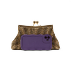 Bolsa Transversal de Mão Pouch Strass Dourada