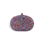 Bolsa Festa Clutch Pedraria Oval Colorida