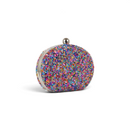 Bolsa Festa Clutch Pedraria Oval Colorida