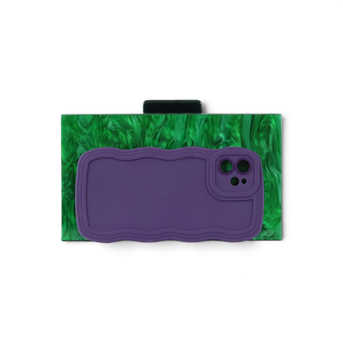 Bolsa de Festa Clutch Acrílico Verde
