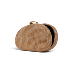 Bolsa de Festa Clutch Palha Bege