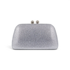 Bolsa de Festa Clutch Cristais Pedraria Prateada
