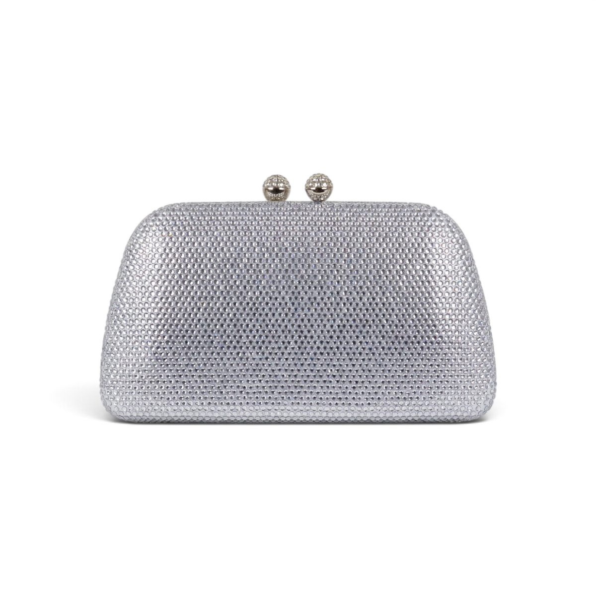 Bolsa de Festa Clutch Cristais Pedraria Prateada