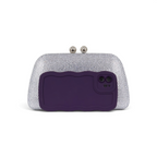 Bolsa de Festa Clutch Cristais Pedraria Prateada