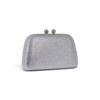 Bolsa de Festa Clutch Cristais Pedraria Prateada