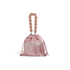 Bolsa de Mão Transversal Franja Tassel Rosa Bebê