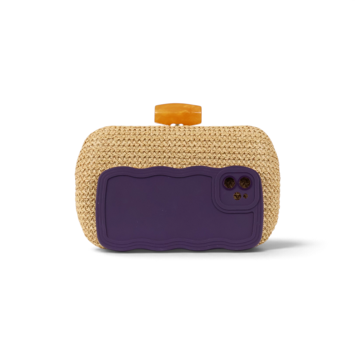 Bolsa de Festa Clutch Palha Bege