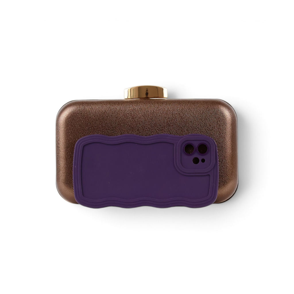Bolsa Clutch Festa Marrom