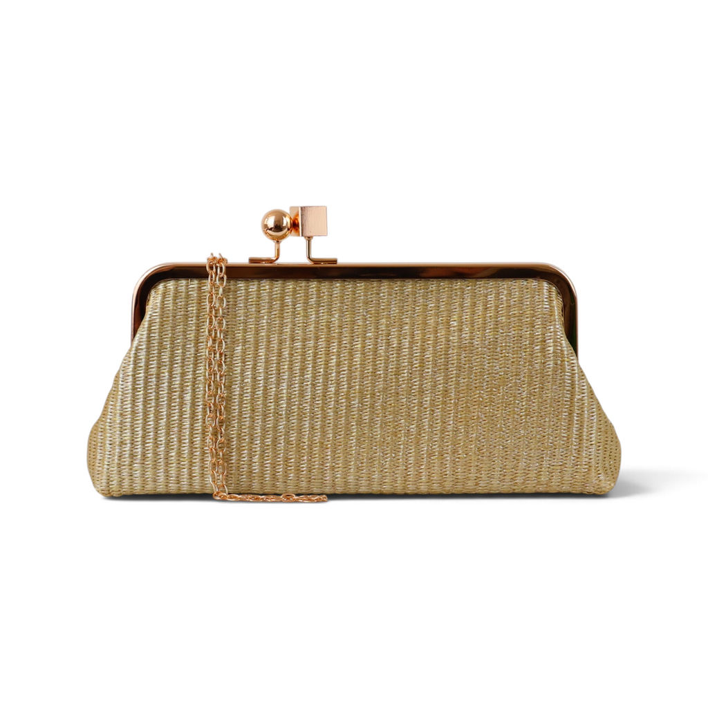 Bolsa Transversal Pouch Palha Dourada