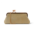 Bolsa Transversal Pouch Palha Dourada