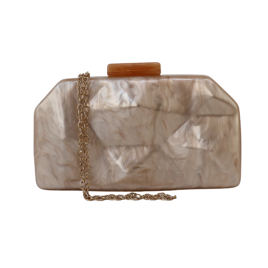 Bolsa Clutch Festa Acrílico Bege