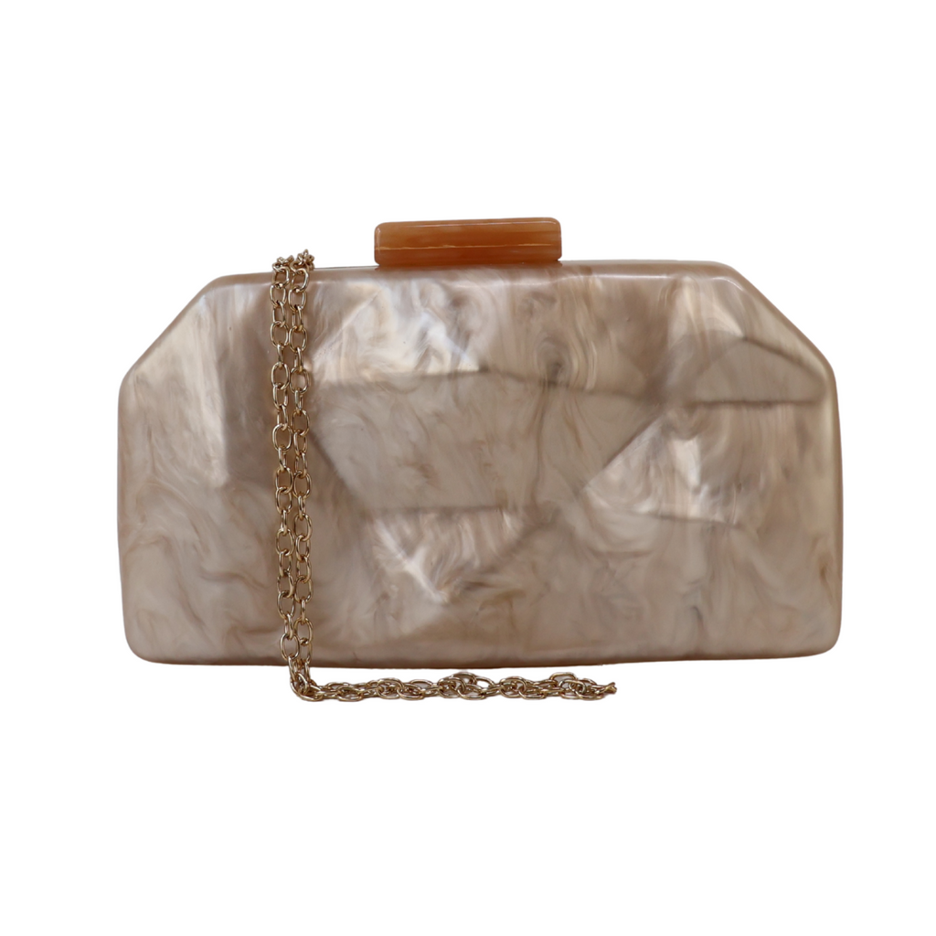 Bolsa Clutch Festa Acrílico Bege