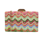 Bolsa de Festa Clutch Palha Colorida