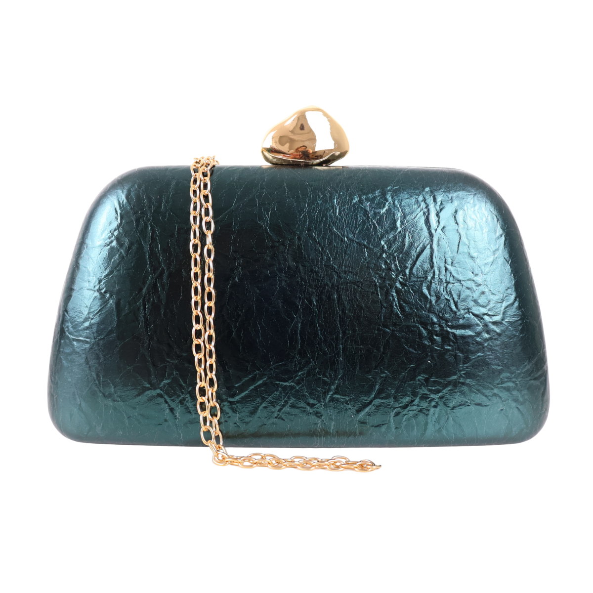 Bolsa Festa Clutch Metalizada Verde Escuro
