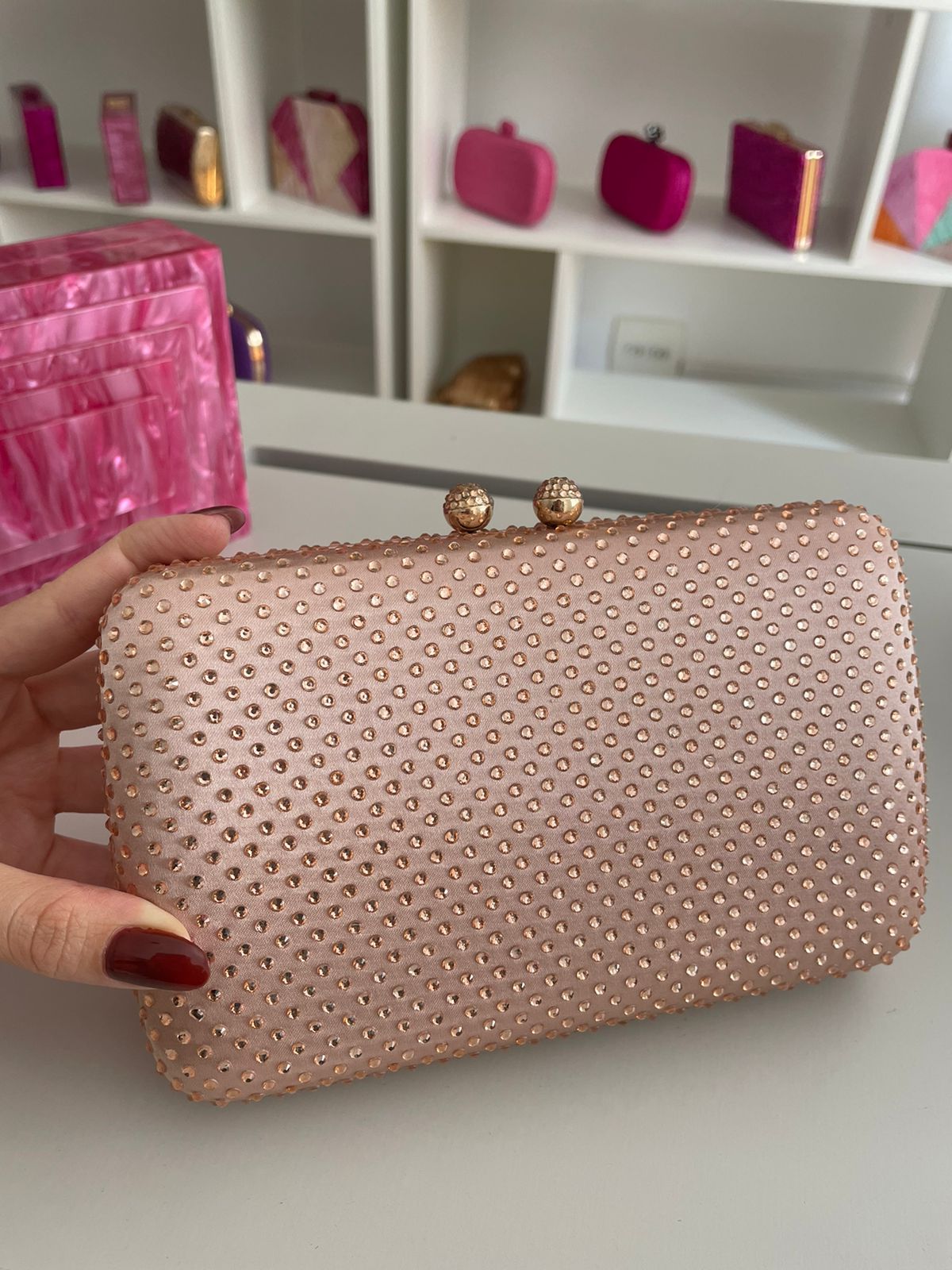 Bolsa de Festa Clutch Pedraria Strass - ReUse