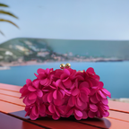 Bolsa Festa Clutch Flores Rosa Pink