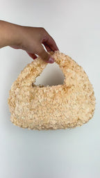 Bolsa Pouch Festa Lantejoula Bege