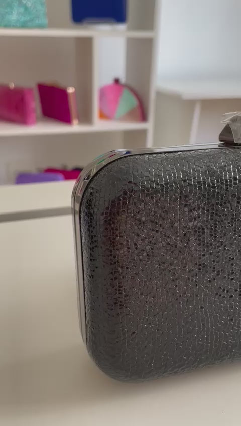 Bolsa de Festa Clutch Retangular Preta - ReUse