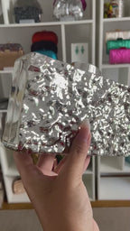 Bolsa de Festa Clutch Prata Metálica