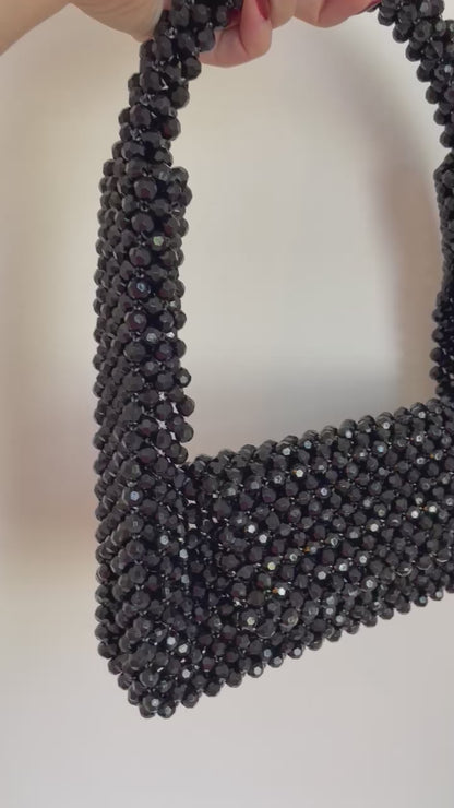 Bolsa de Festa Clutch Miçanga Preta - ReUse