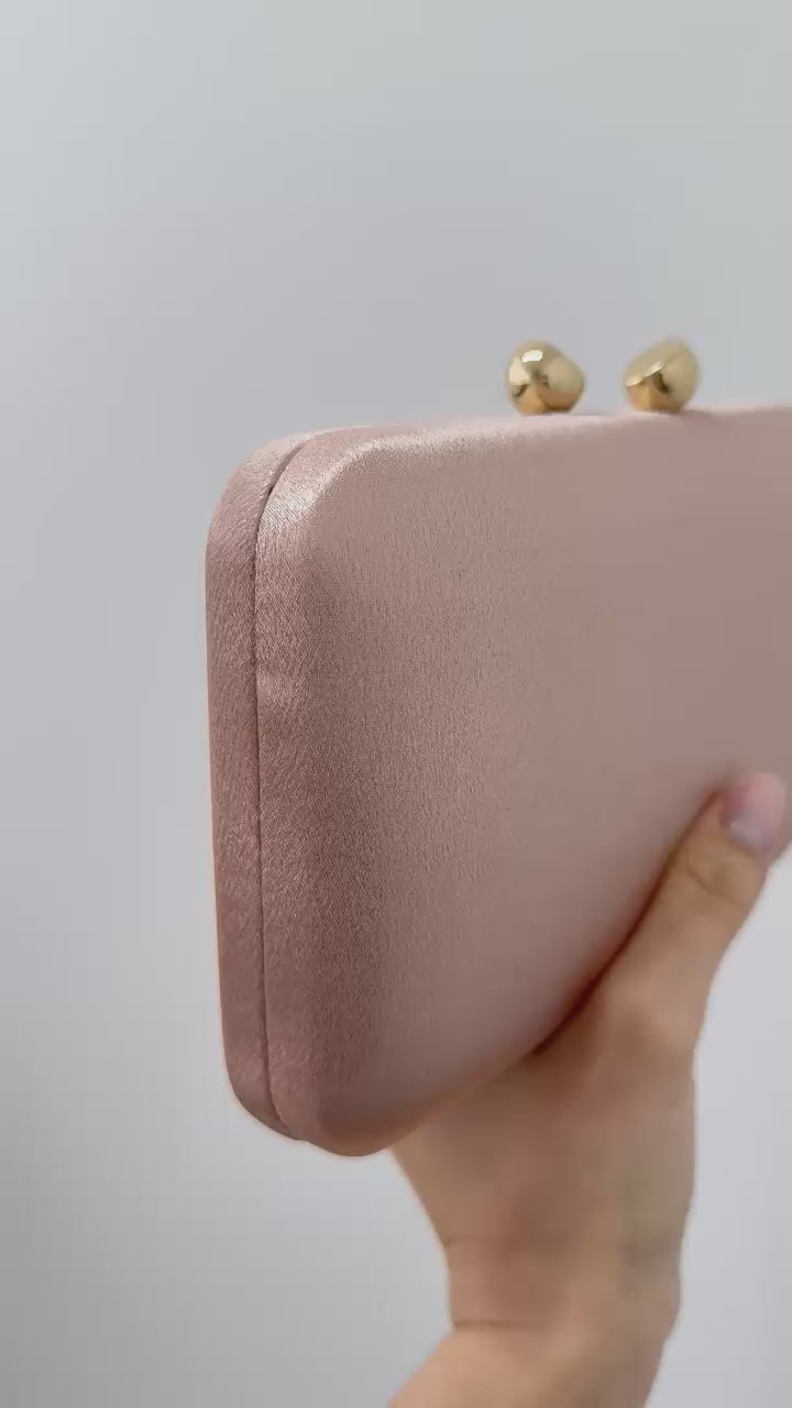 Bolsa Clutch Festa Cetim Rosa
