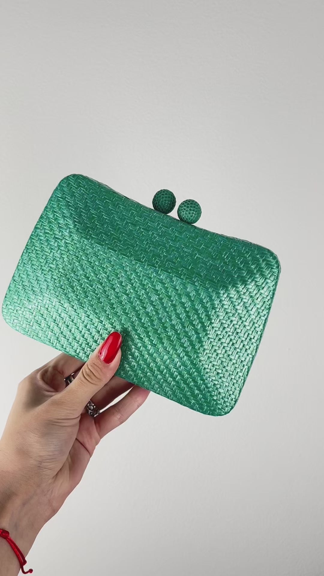 Bolsa Clutch Festa Palha Verde