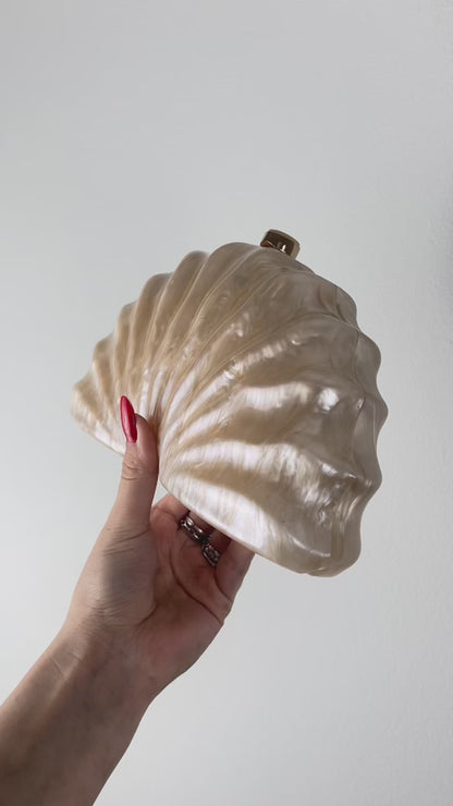 Bolsa Clutch Festa Acrílico Bege