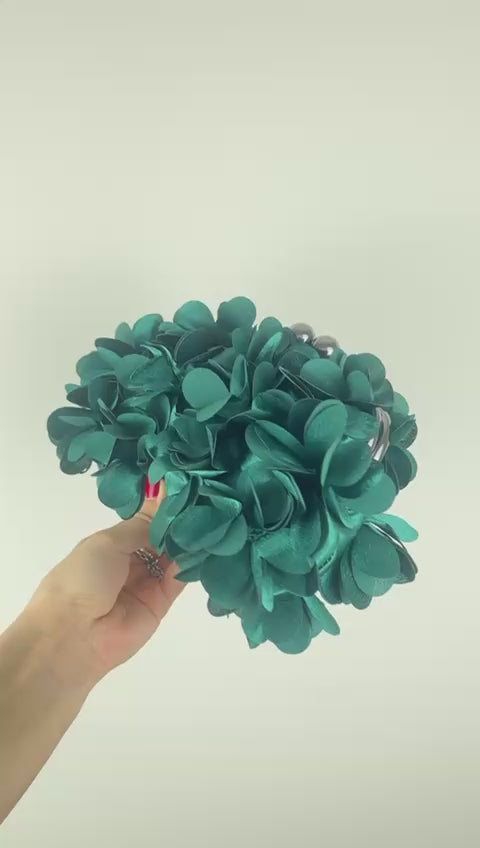 Bolsa Festa Clutch Flores Verde