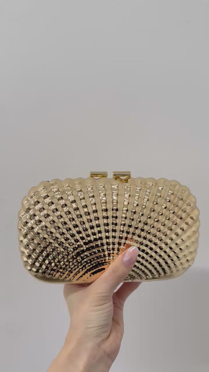 Bolsa de Festa Clutch Dourada Metalizada - ReUse
