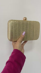 Bolsa de Festa Clutch Dourada - ReUse