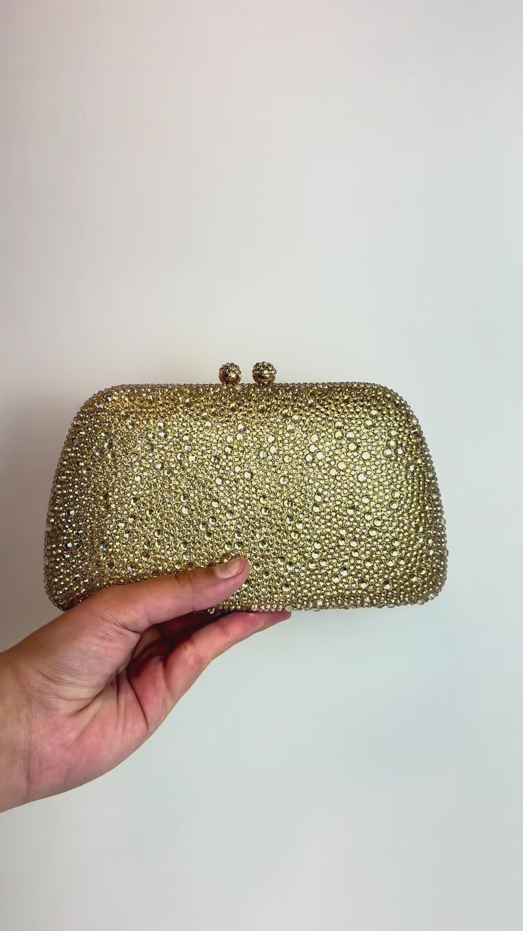 Bolsa Clutch Festa Pedraria Dourada