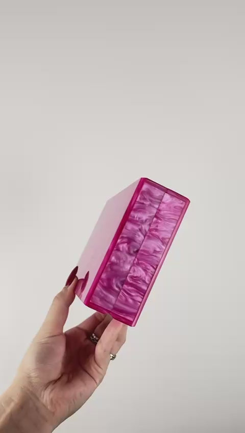 Bolsa de Festa Clutch Acrílico Rosa