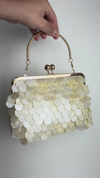 Bolsa Pouch Madreperola Bege