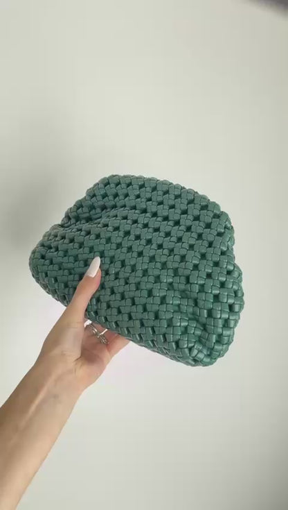 Bolsa de Festa Pouch Tressê Verde