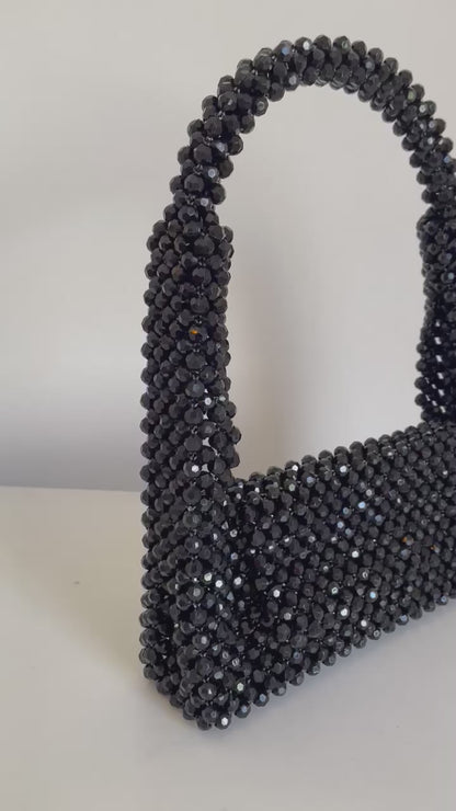 Bolsa de Festa Clutch Miçanga Preta - ReUse