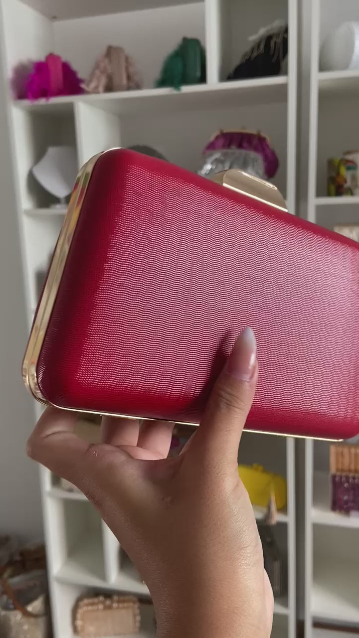 Bolsa Clutch Festa Vinil Vermelha - ReUse