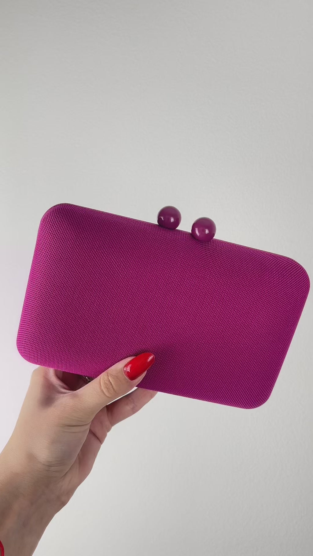 Bolsa de Festa Clutch Tecido Fúcsia