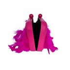 Bolsa de Festa Clutch em Plumas Sintéticas Rosa - ReUse