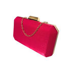 Bolsa de Festa Clutch Cetim Rosa Pink