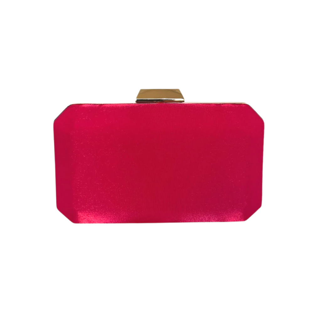 Bolsa de Festa Clutch Cetim Rosa Pink