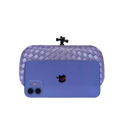 Clutch Tressê Cetim Inspired Pequena Violeta