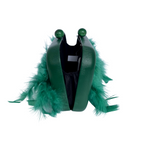 Bolsa de Festa Clutch em Plumas Sintéticas Verde - ReUse